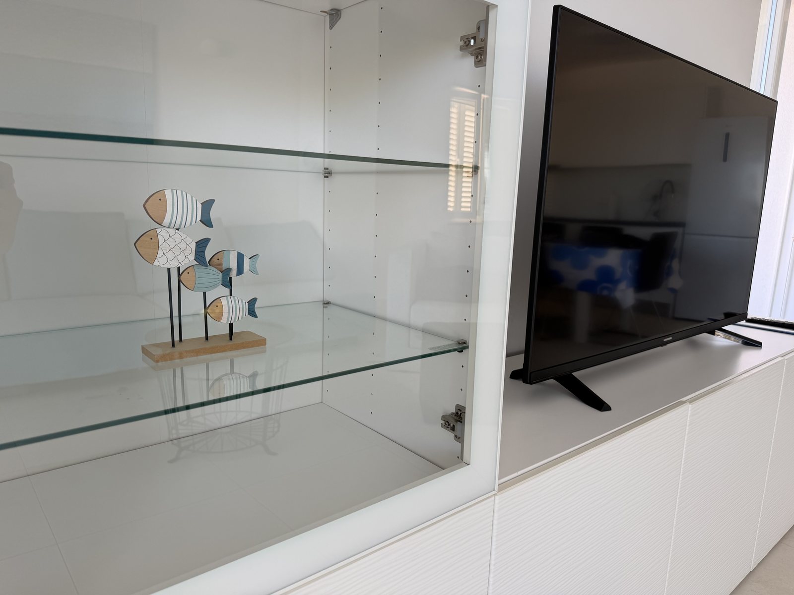 Kutak s televizorom u Apartment Blue